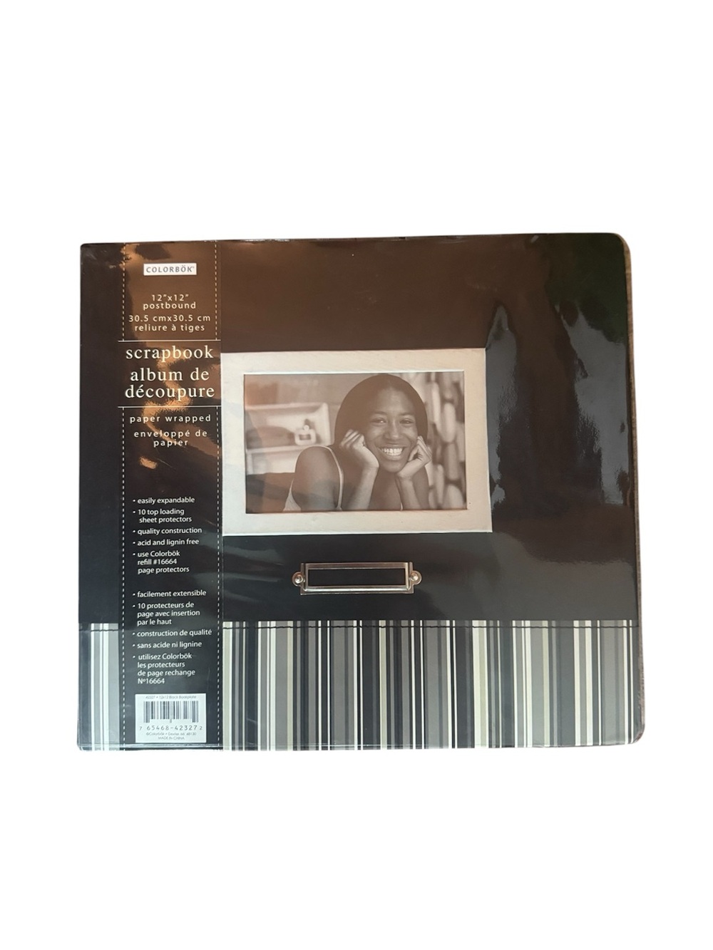 Colorbok Black Striped Scrapbook Album
